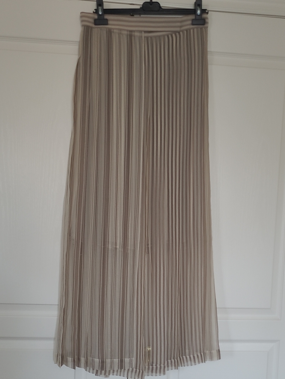 Brunello Cucinelli Pleated Maxi Skirt in Taupe